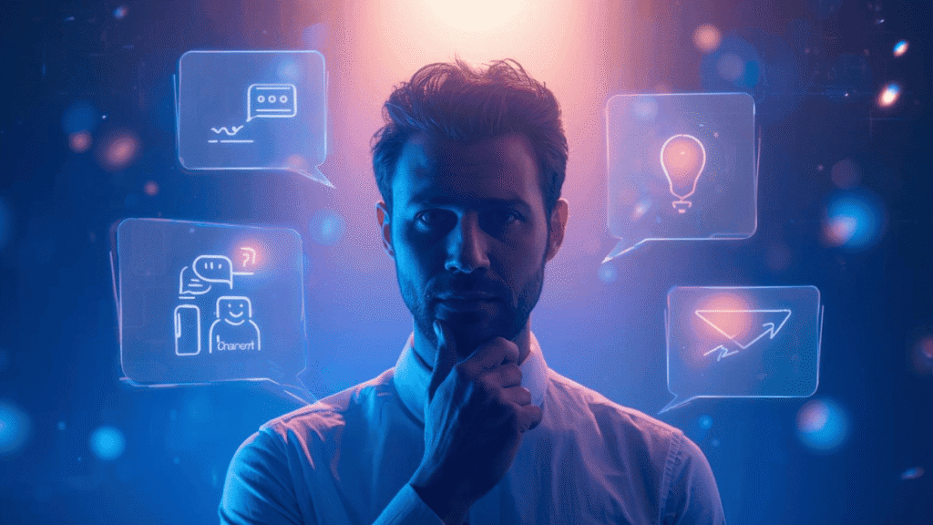 ChatGPTの使い道を考えている男性