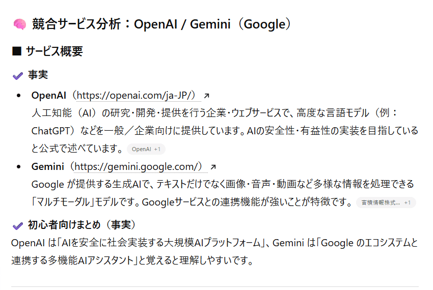 【ChatGPT】リサーチのプロンプト①