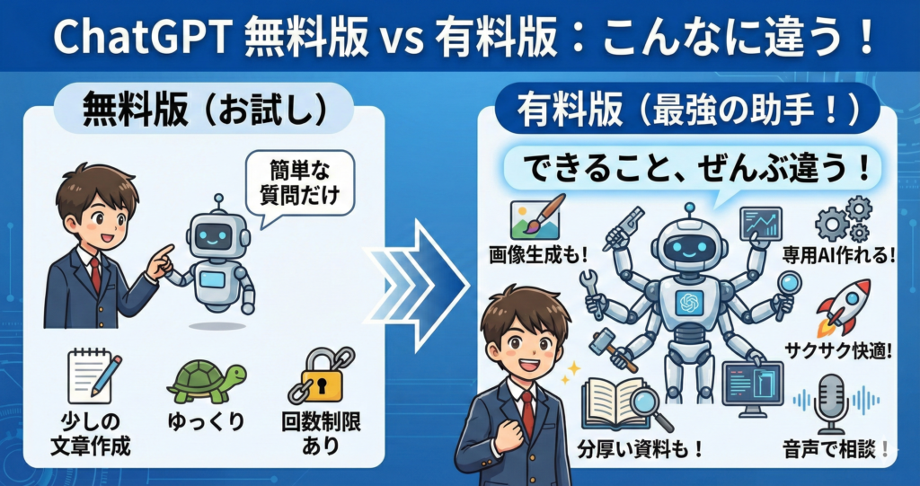 無料プランと有料プランの決定的な違い（メリット）
