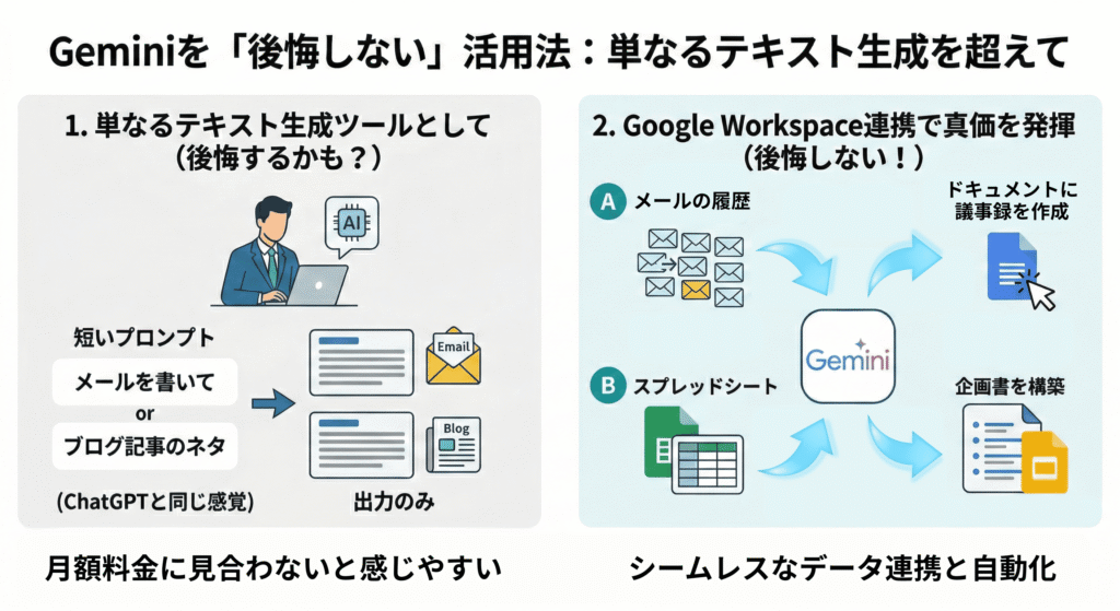【Google連携】資料作成・情報整理を重視する（図解）