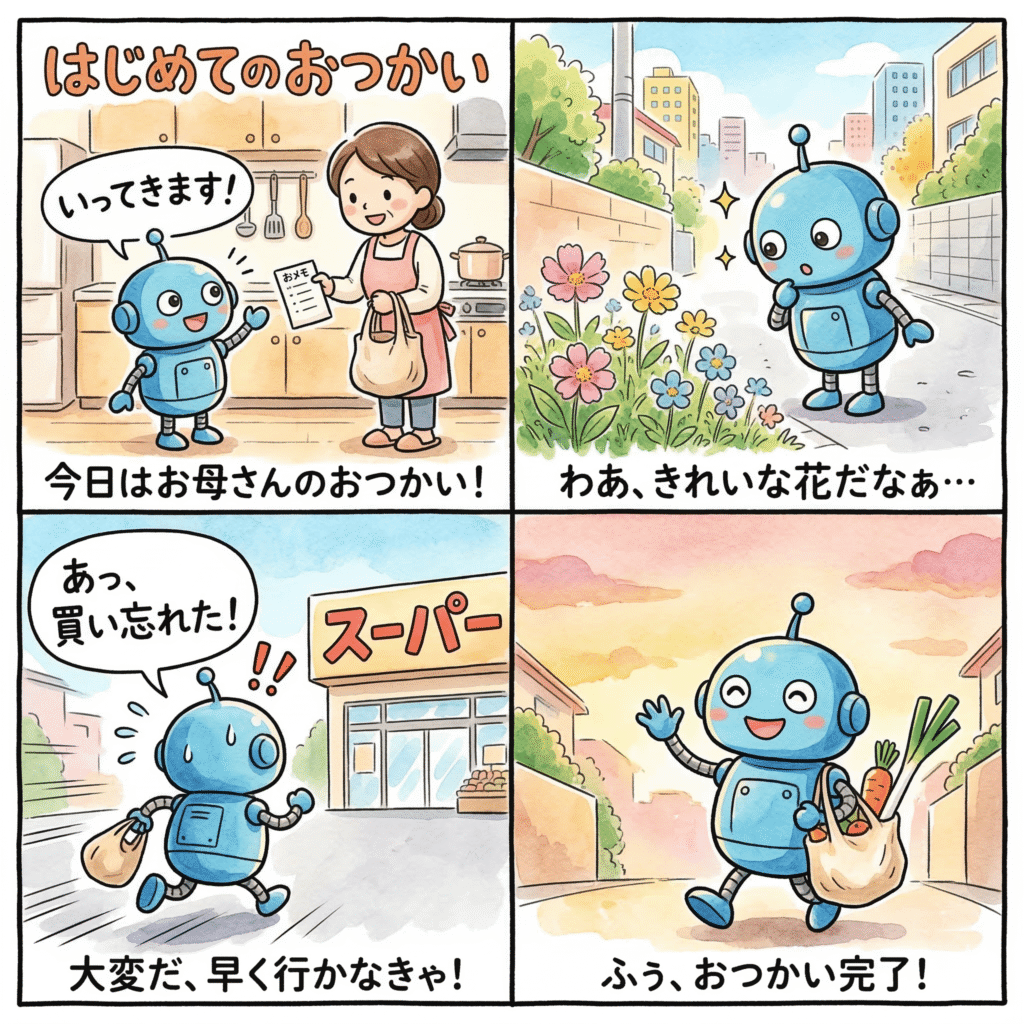 ストーリーを実現できる「4コマ漫画」サンプル